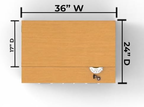 BREAKtime Breakroom Cabinet with 2-Door Base Storage & Upper Hutch, Microwave Space, Fully Assembled, 36" W x 24" D x 75" H, Appliances Not Included, Beech - Image 3