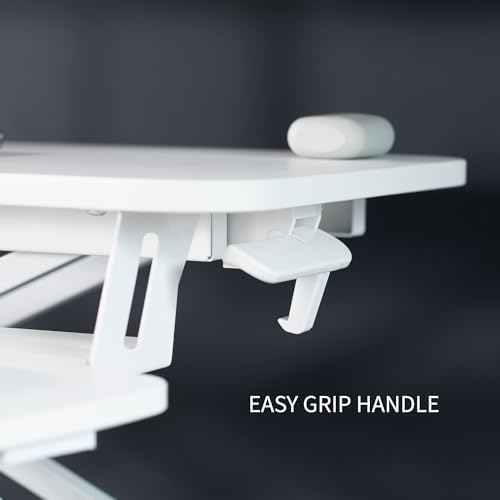 VIVO White 32 in Standing Desk Converter with Monitor Stand, DESK-V000K-M2W - Image 6