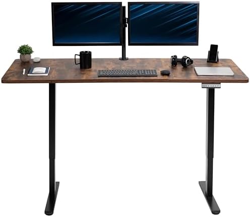 VIVO Rustic Vintage Brown 71 x 30 in Standing Desk, DESK-KIT-E2B7N by VIVO
