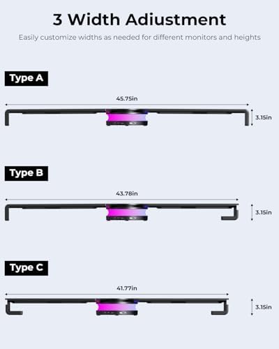 Dual Monitor Stand Riser with USB Hub, 15W Wireless Charging & RGB - Image 5