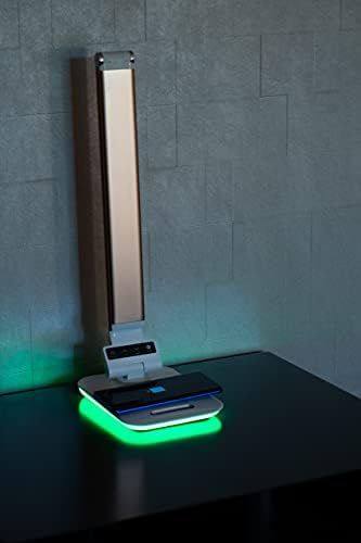Desk Lamp with RGB Accent Light Wireless Charger USB Port Dimmable Light Controls (Rose Gold) - Image 2
