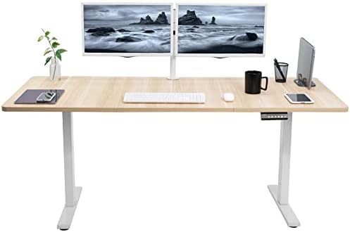 VIVO Light Wood 71 x 30 in Standing Desk, DESK-KIT-E2W7C by VIVO