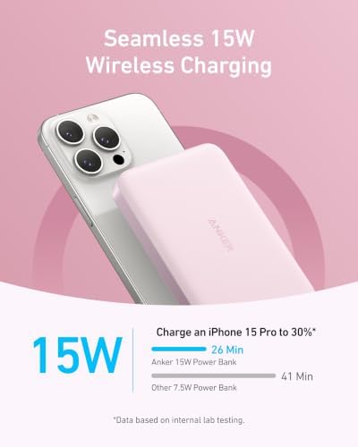 Anker MagGo Power Bank, 10,000mAh Qi2-Certified 15W Portable Charger - Image 3