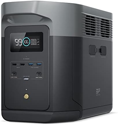 EF ECOFLOW Portable Power Station DELTA 2 Max 2048Wh, 2400W LiFePO4 Battery by Unknown