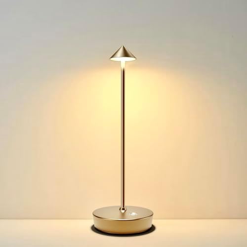 Cordless Rechargeable Led Table Lamp Battery Operated Light Bronze by Tpczqj