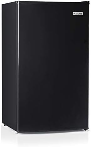 Igloo 3.2 Cu.Ft. Mini Fridge with Freezer - Single Door Compact Refrigerator with Glass Shelves for Homes, Dorms & Offices- Keep Snacks, Drinks & Frozen Foods Cool with Temperature Control Mini Fridge by Unknown
