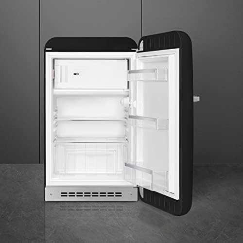 Smeg FAB10 50's Retro Style Aesthetic Refrigerator with 4.48 Cu Total Capacity, 2 Glass Shelves, LED Internal Light, 22-Inches, Black Right Hand Hinge Made In Italy - Image 2