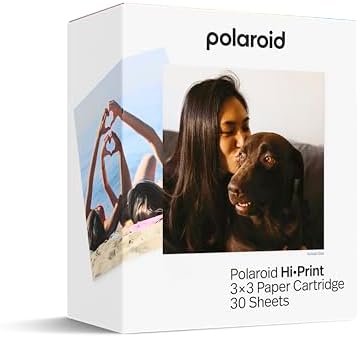 Polaroid Hi-Print 3x3 Paper - 3x3 Photo Paper Cardridge - 30 Photo Sheets (6646) by Polaroid