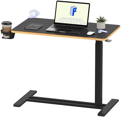 FLEXISPOT H7 32" Pneumatic Height-Adjustable Overbed Table with Wheels by Unknown