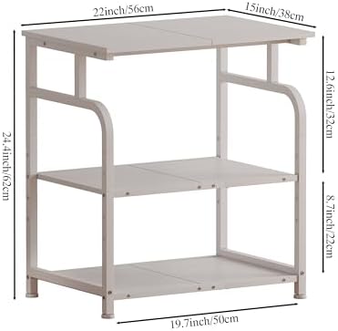 Unionly Large Rolling Printer Stand with Height Adjustable Shelf and Wheels - Image 6