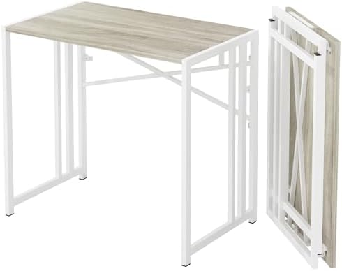 Lutown-Teen Small Folding Desk 35 inch, Beige by Lutown-TeenHome