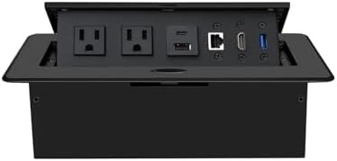 Conference Table Power Hub, Pop up Outlet with HDMI, PD20W, Black by Unknown