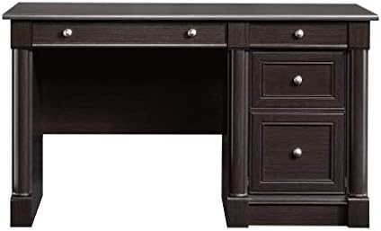 Sauder Palladia Computer Desk with Drawers, Home Office Desk with File Cabinet Storage Drawer, Cable Management, Keyboard Tray, in Wind Oak Finish by SAUDER%C2%AE