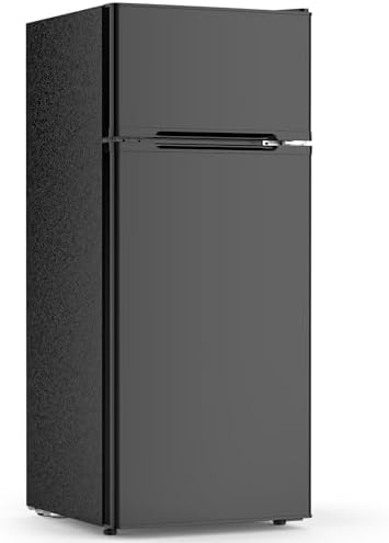 COWSAR 4.5 Cu.Ft Mini Fridge With Freezer for Bedroom Office, Black by COWSAR