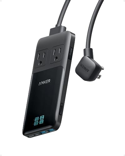 Anker Prime Charging Station, 140W 6-in-1 Travel Power Strip, 2 USB C by Anker