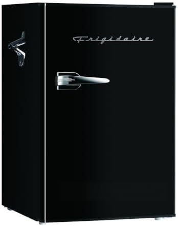 FRIGIDAIRE EFR376-BLACK 3.1 Cu Ft Black Retro Bar Fridge with Side Bottle Opener by Unknown