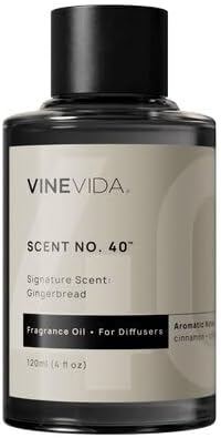 VINEVIDA [4 Fl Oz] Gingerbread Fragrance Oil for Cold Air Diffusers, Essential Oils for Diffuser Oil Refill & Air Freshener Room Spray by VINEVIDA