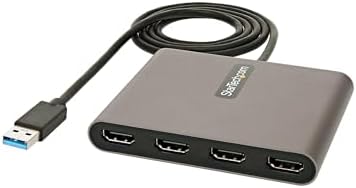 StarTech USB-A 3.0 to Quad HDMI Adapter, 1080p60, Windows, TAA (USB32HD4) by StarTech