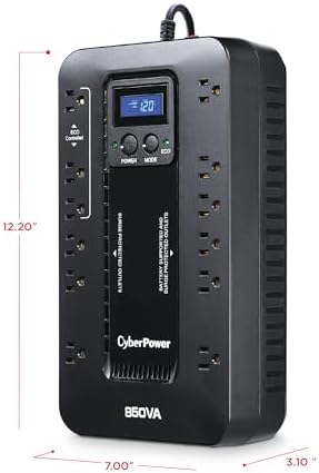 CyberPower EC850LCD Ecologic UPS Battery Backup and Surge Protector - Image 4