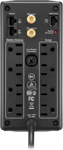 APC 850VA/510W Pro UPS Backup Battery Power Supply for Office Electronics, - Image 5