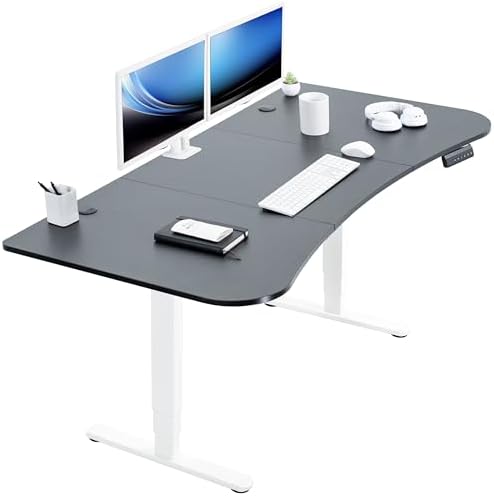 VIVO Black 63 x 32 in Standing Desk, DESK-KIT-2W1B by VIVO