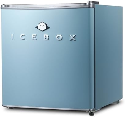 ICEBOX 1.7 Cu. Ft. Compact Refrigerator, ENERGY STAR Certified Small Refrigerator, Single Door Mini Fridge with Chiller Compartment, R600a Refrigerant, IBCR17SLT, Slate Blue by ICEBOX