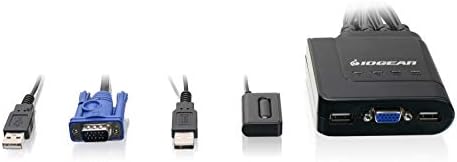 IOGEAR 4-Port USB KVM Switch with Cables and Remote GCS24U, Black - Image 2