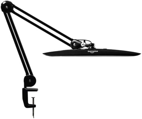 20-Inch LED Desk Lamp with Clamp, 24W 2200LM, Black by bemelux