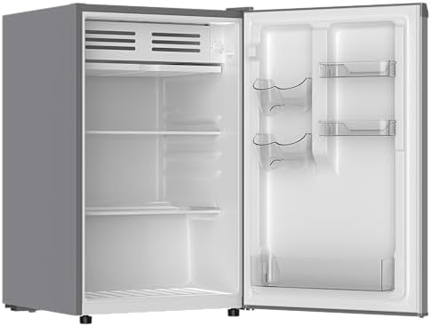 Frigidaire Mini Refrigerator, Compact Freezer Compartment, Adjustable Thermostat Control, Reversible Door, Contemporary Series, 4.5 cu ft, Platinum - Image 5