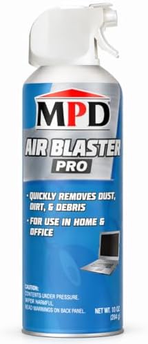 MPD Air Blaster Pro Compressed Air Duster for Electronics & Computers – High-Pressure Canned Air Cleaner for Keyboards, PCs, Cameras & Office Equipment – (1 Pack) by MPD