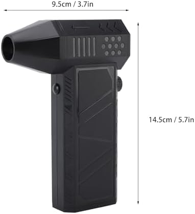 Electric Air Duster, 130000RPM Mini Turbo Fan with 2 Magnetic Nozzles Stepless USB Rechargeable Cordless Super Jet Dry Blower for Car Computer - Image 2