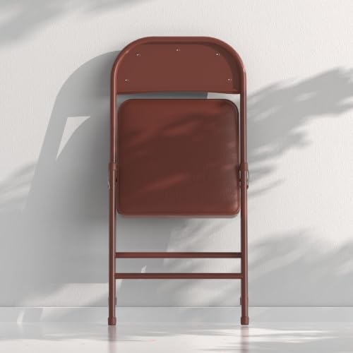 Nazhura Folding Chairs with Padded Vinyl Cushion Chairs with Comfortable Cushion and Durable Steel Frame for Home and Office, for Indoor and Outdoor Events (Brown, Vinyl, 20 Pack) - Image 5
