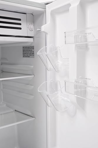 Frigidaire Mini Refrigerator, Compact Freezer Compartment, Adjustable Thermostat Control, Reversible Door, Contemporary Series, 4.5 cu ft, Platinum - Image 7