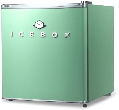 ICEBOX 1.7 Cu. Ft. Compact Refrigerator, ENERGY STAR Certified Small Refrigerator, Single Door Mini Fridge with Chiller Compartment, R600a Refrigerant, IBCR17MNT, Mint Green by ICEBOX