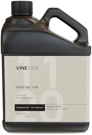 VINEVIDA [128 Fl Oz] Scent NO. 1120 Fragrance Oil for Cold Air Diffusers, Aromatic Notes of Earthy Musk Vanilla, Essential Oils for Diffuser Oil Refill & Air Freshener Room Spray by VINEVIDA
