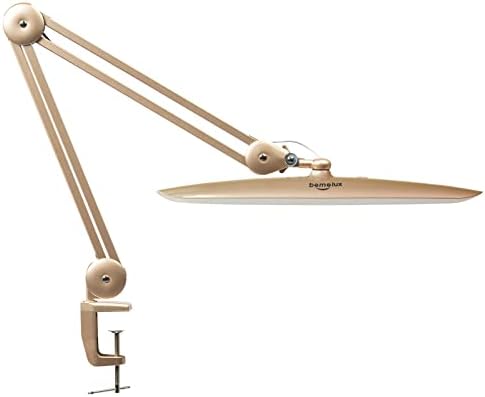 20-Inch LED Desk Lamp with Clamp, 24W 2200LM, Gold by bemelux
