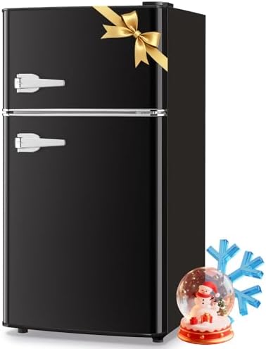 WANAI 3.5 Cu.Ft Retro Mini Fridge with Handle Compact Refrigerator Black by WANAI%C2%AE