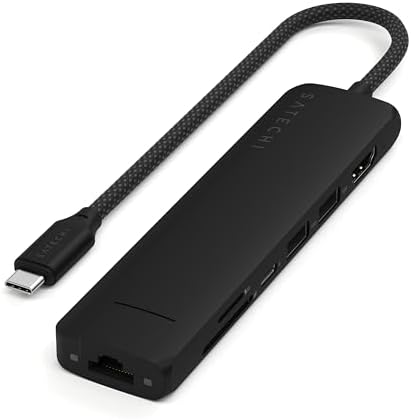Satechi 7-in-1 USB-C Hub with Ethernet, 4K/60Hz HDMI, Black by Satechi
