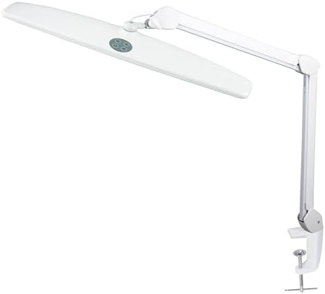 Neatfi Elite HD XL Task Lamp | 22-Inch Wide | 2,260 Lumens | 3 Color Temperature Modes | Non-Polar Dimming Desk Lamp (White-2, CCT with Clamp) by Neatfi