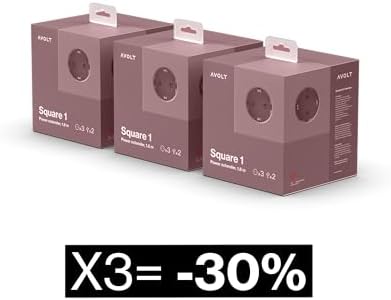 Avolt Square 1 Power Cube | Iconic Scandinavian Design Power Strip with USB Ports | 3 Type B Outlets, Fast Charging | Magnetic Base, 5.9ft Cord | Red Dot Award-Winner (Red, USB A - 5.9ft) - Image 6