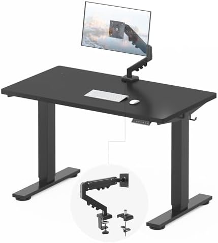 FLEXISPOT EN2 48"x24" Standing Desk Bundle with Monitor Mount, Black by Unknown