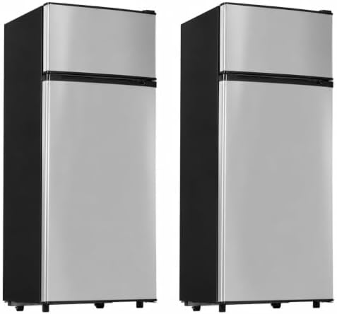 Manastin 4.5 Cu.Ft 2-Door Mini Fridge Freezer, 2-Piece Set for Dorm/Office by Manastin