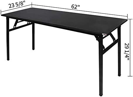 Need Office Computer Desk 62 Inch Sturdy Folding Laptop Table Black - Image 5