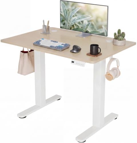 Claiks Electric Small Standing Desk, 35x20 Inch, Nature by CLAIKS