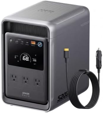 Anker SOLIX S2000 Portable Power Station with Car Charging Cable by Anker