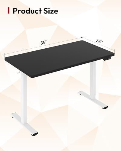 SANODESK One-Piece 1'' Thick Height Adjustable Standing Desk 55''x28'' - Image 3