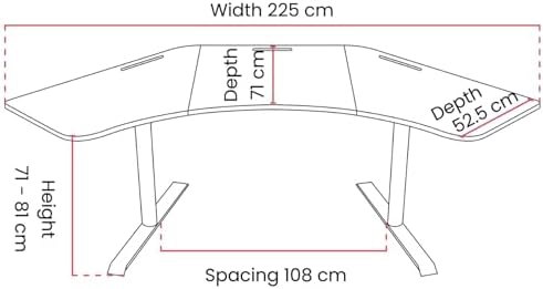 Arozzi Arena Angelo Gaming Desk Crawling Chaos - Image 3
