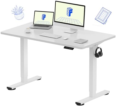 FLEXISPOT EN1 48"x24" One-Piece Standing Desk, White by Unknown