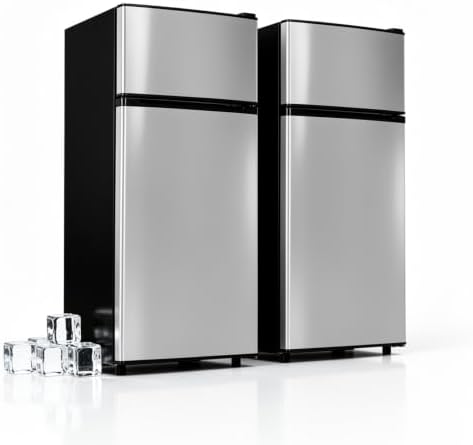 Tehanld 4.5 Cu.Ft 2-Door Mini Fridge Freezer, 2-Piece Set for Dorm/Office by Tehanld