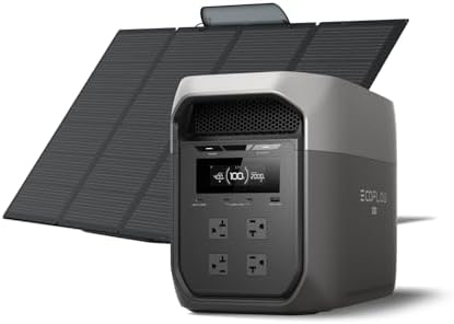EF ECOFLOW DELTA 3 MAX Portable Power Station with 400W Solar Panel, 2048Wh by Unknown